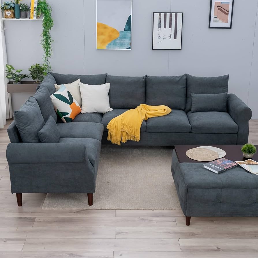 pannaサイズ1 Amazon.com: Panana Modern Sectional Sofa Living Room Sets 6